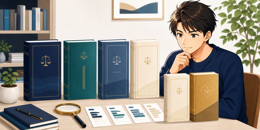 行政書士の主要な独学テキストを比較するイメージ