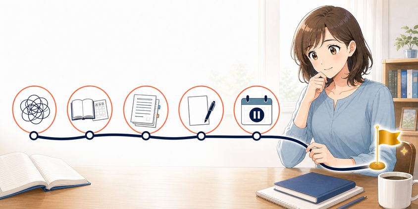 行政書士の独学が無理に感じられる5つの原因を整理する女性