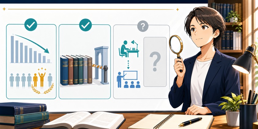 行政書士の独学合格がすごいと言われる3つの理由を数字で検証する女性