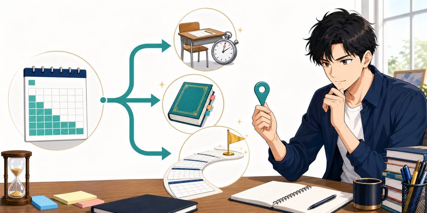 独学3ヶ月が厳しい場合の3つの学習ルートを検討する男性
