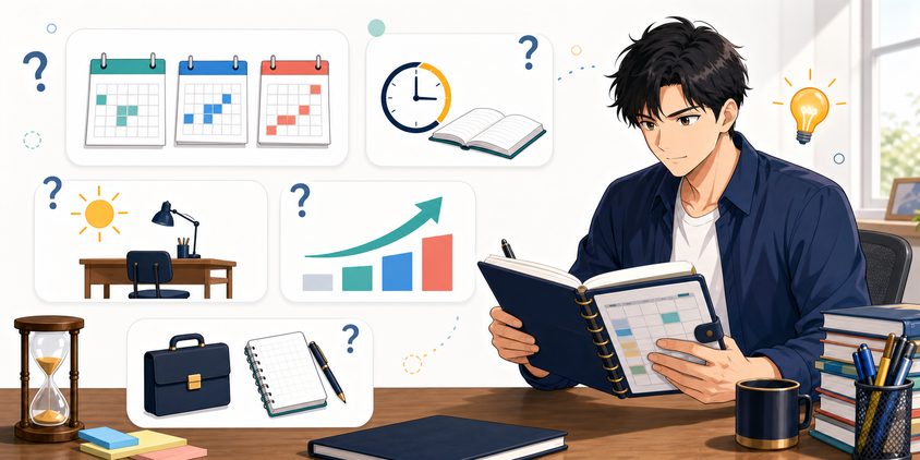 行政書士の独学3ヶ月に関するよくある質問を確認する男性
