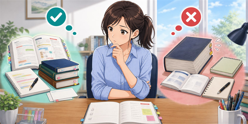 伊藤塾行政書士テキストが向く人と向かない人を判断する女性