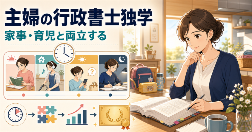家事と育児を両立しながら行政書士を独学する主婦