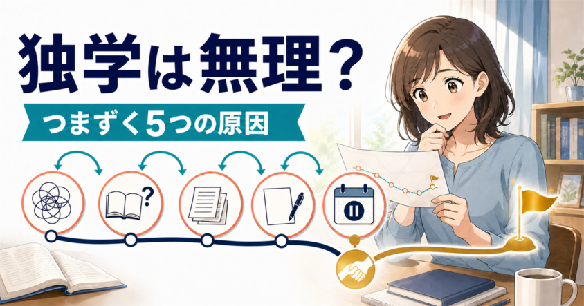 行政書士の独学は無理?つまずく5つの原因と切り替え基準