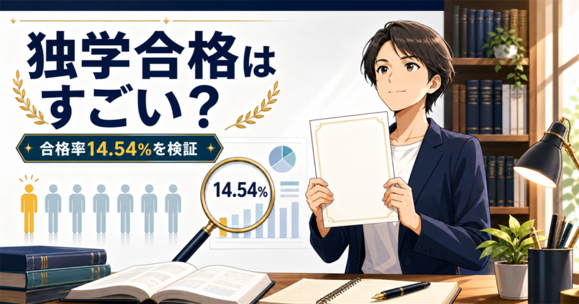 行政書士の独学合格はすごい？合格率14.54％を検証