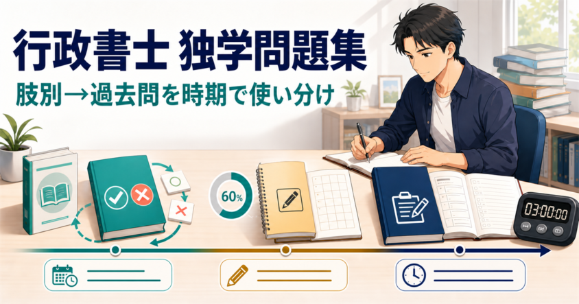 肢別問題集と年度別過去問を時期で使い分ける行政書士学習者