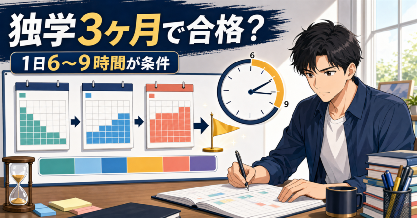 行政書士に独学3ヶ月で合格できる?1日6〜9時間の学習条件