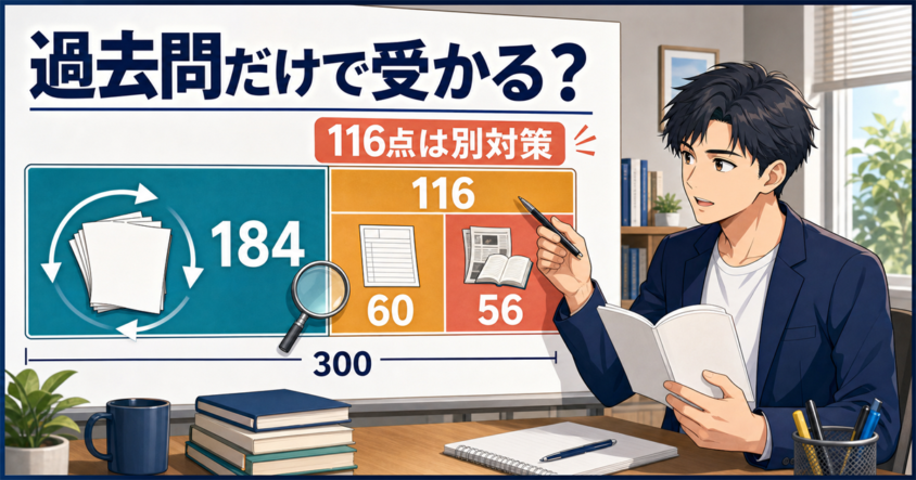 行政書士の独学は過去問だけで受かる？116点は別対策