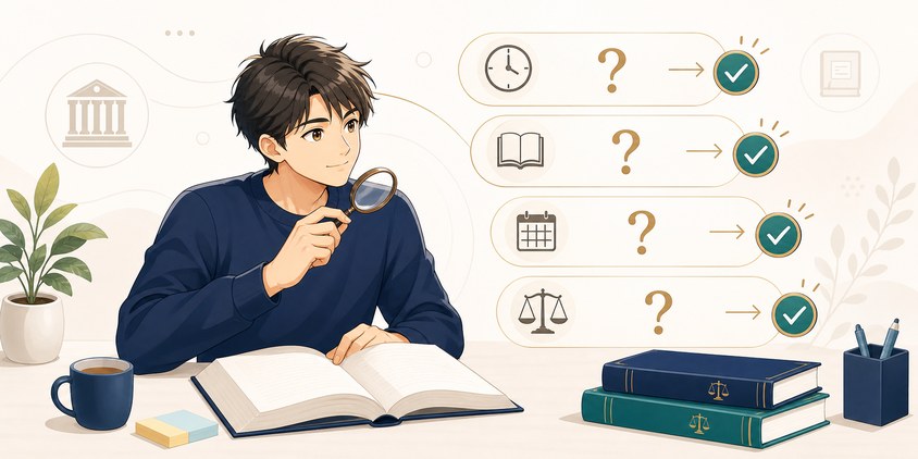 行政書士の独学に関するよくある質問のイラスト