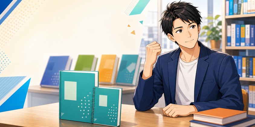 教材シリーズを単位で選ぶ男性受験生