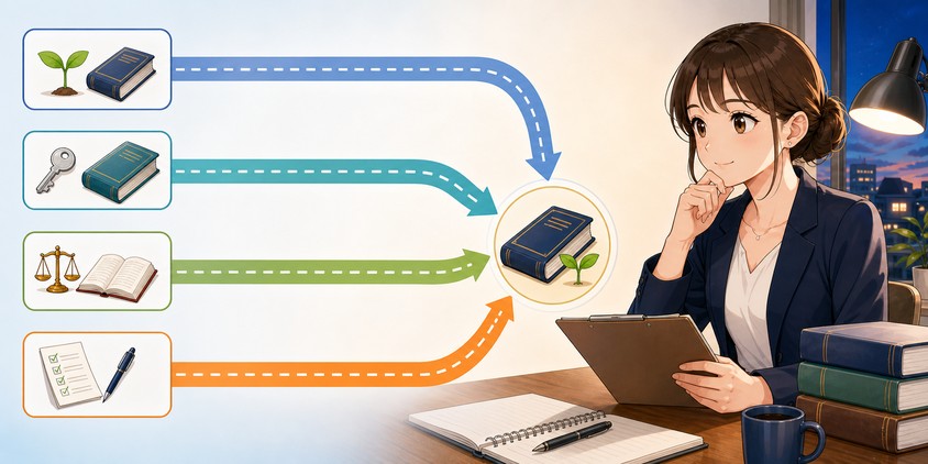学習経験別に必要な勉強時間を比較する女性受験生