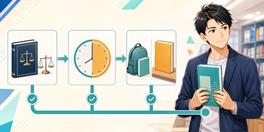 3つの質問で独学テキストを1冊に絞る男性受験生