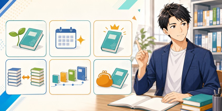 行政書士の独学テキストの疑問に答える男性受験生